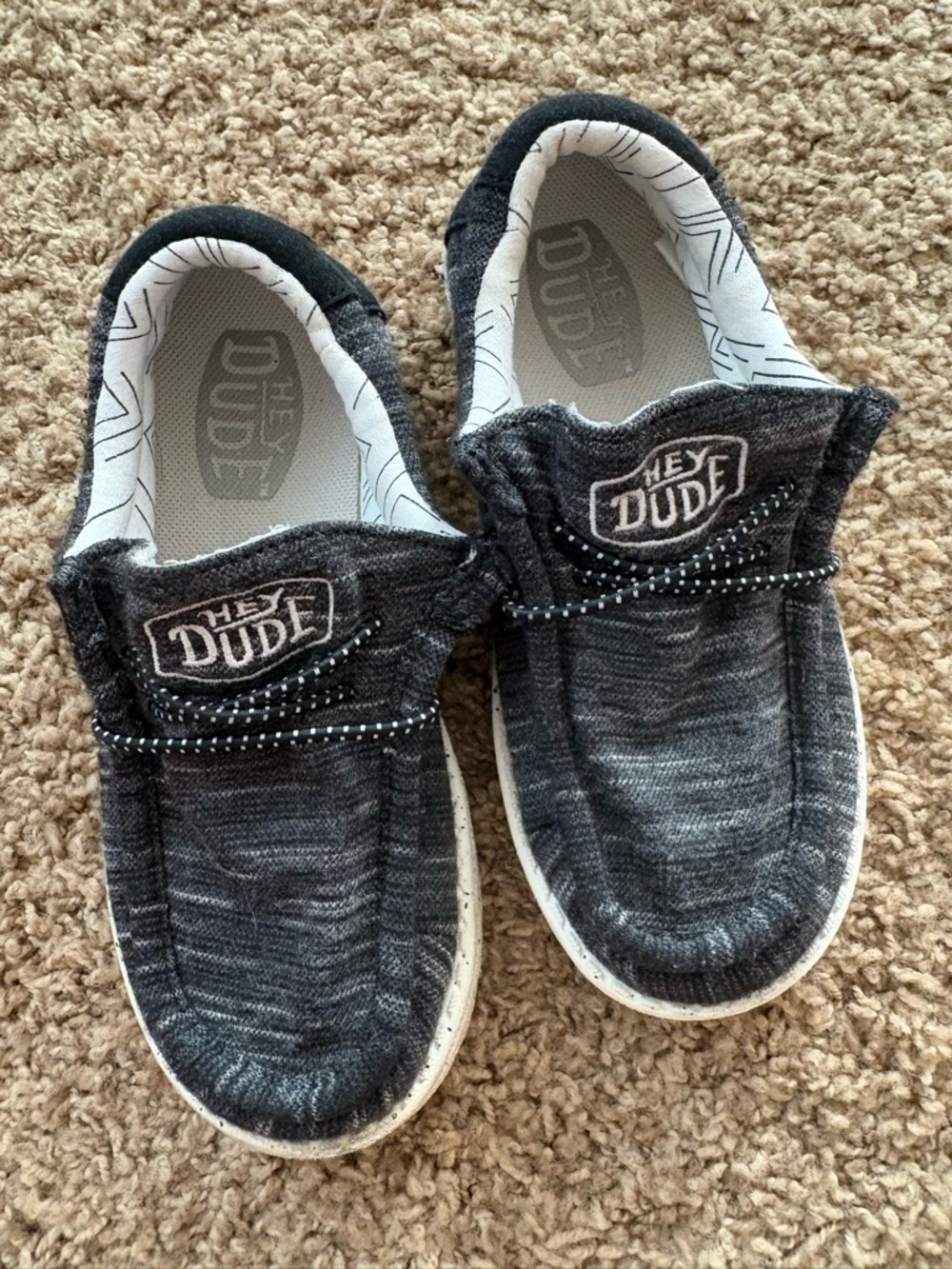 Hey Dude Kids' Charcoal Slip-On Shoes